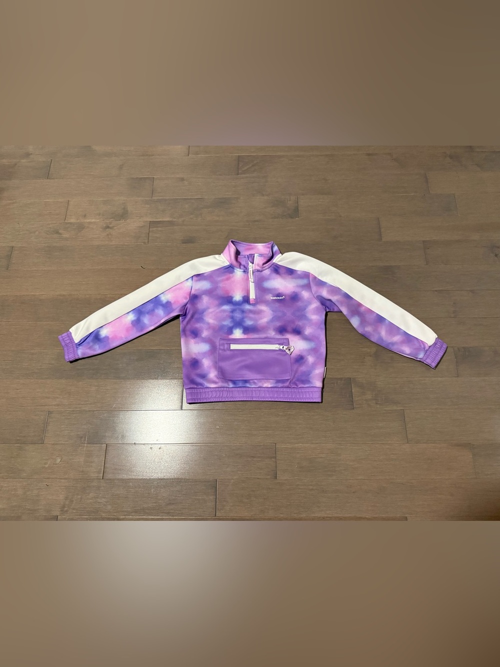 Girls' Purple Tie-Dye Half-Zip Pullover size 8-9